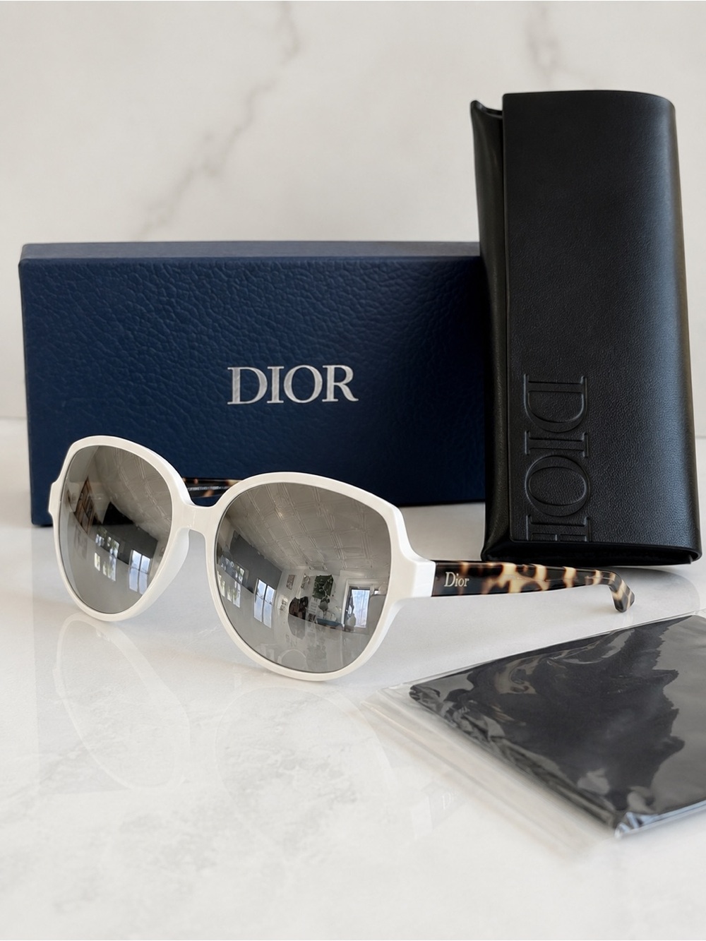 Christian Dior Sunglasses DiorOnde2 X61DC White Tort NWT - Picture 2 of 10